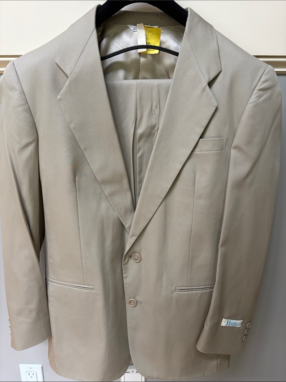 Men's Light Tan Two-Button Suit